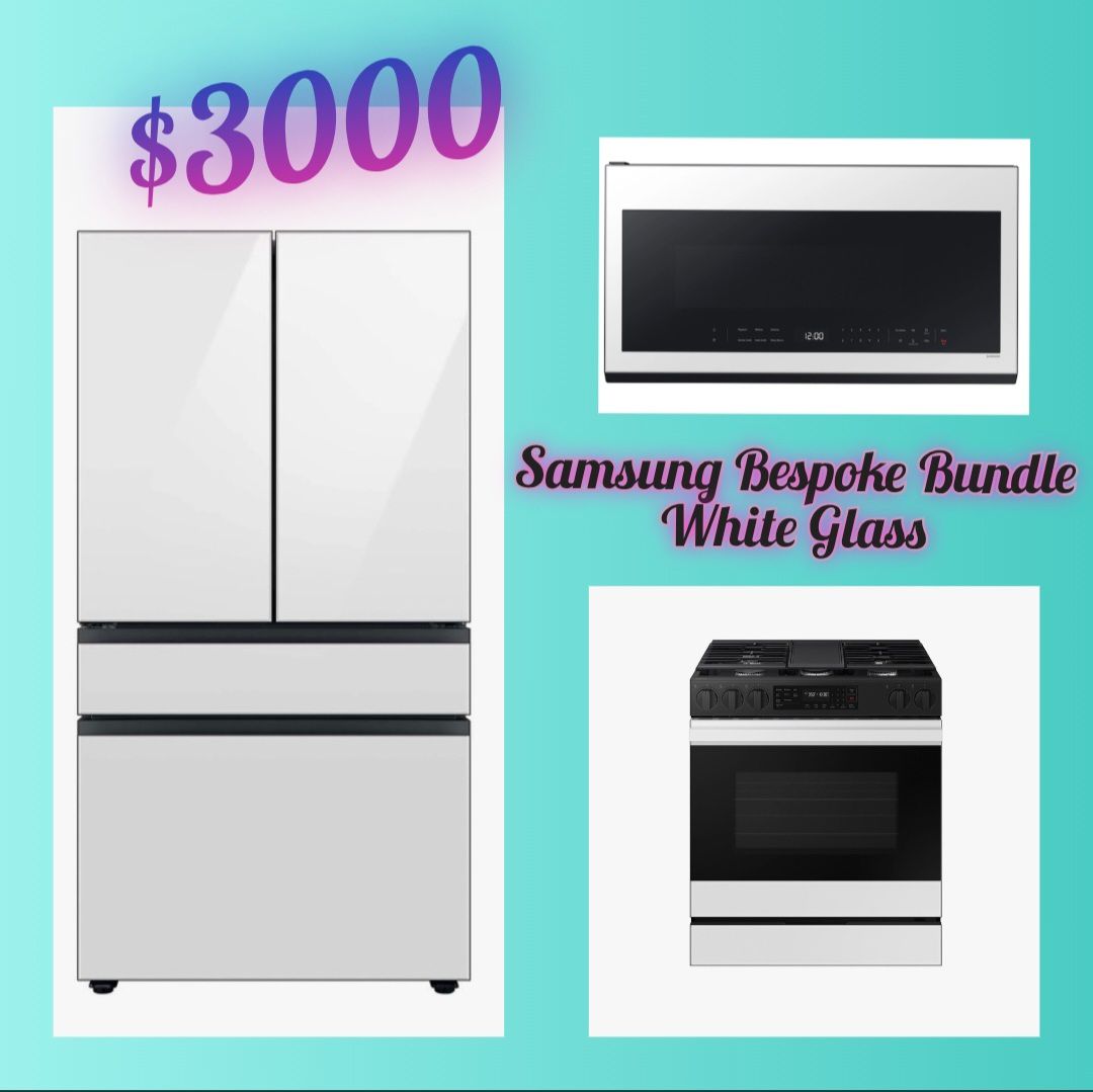 Samsung Bespoke Bundle in White Glass