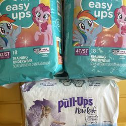 Pull Ups And Pampers (Size  4t-5t)  Diapers $8 Each 