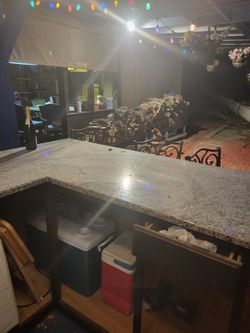 Real GRANITE SLAB OUTSIDE BAR OBO