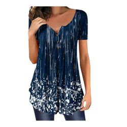 Womens Tops Dressy Casual Flowy Pleated Ruffle Tops Fitted Shirt Size Large