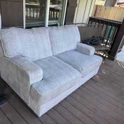 White Loveseat 