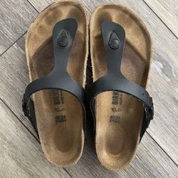 Birkenstock Gizeh Size 38, black- Worn Twice