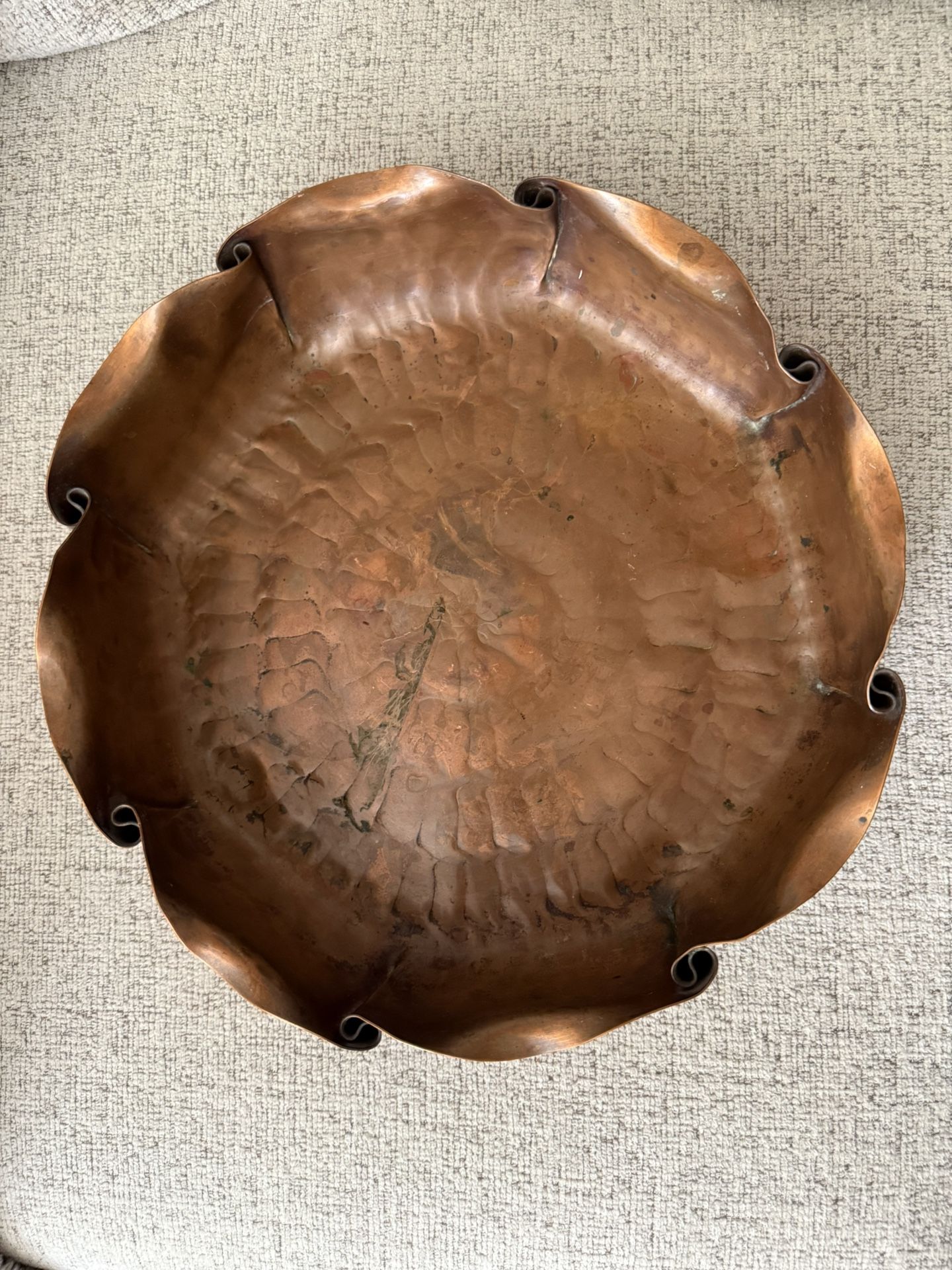 Copper Rose Flower Shaped Bowl