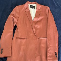 Satin Terracotta Color Blazer