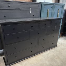 Modern Narrow, Black Dresser, Only 12 Inches Deep
