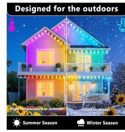 300FT Permanent Outdoor RGB Lights, IP67 Waterproof Smart Eave Lighting,