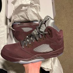 Air Jordan 5s Burgundy  