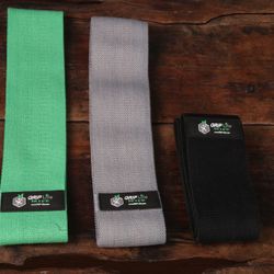 Hip Booty Bands Fabric Resistance Bands for Yoga Home Workout (Set of 3)