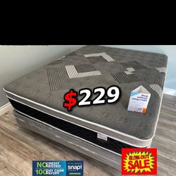 Ck Oasis Thermal Comfort Europillow Top 12inch Mattress!!