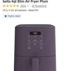 Bella Air Fryer Brand New