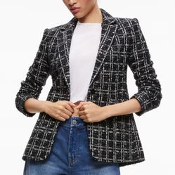 Fitted Blazer THE. PROP XL › Black/white |   Women. 