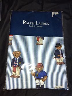 Ralph Lauren Polo Teddy Bear Table Cloth/Fabric