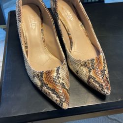Women’s Kitten Heel Python Print