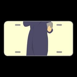 License Plate Novelty Car Front Man Robe Bathrobe Coffee Newspaper