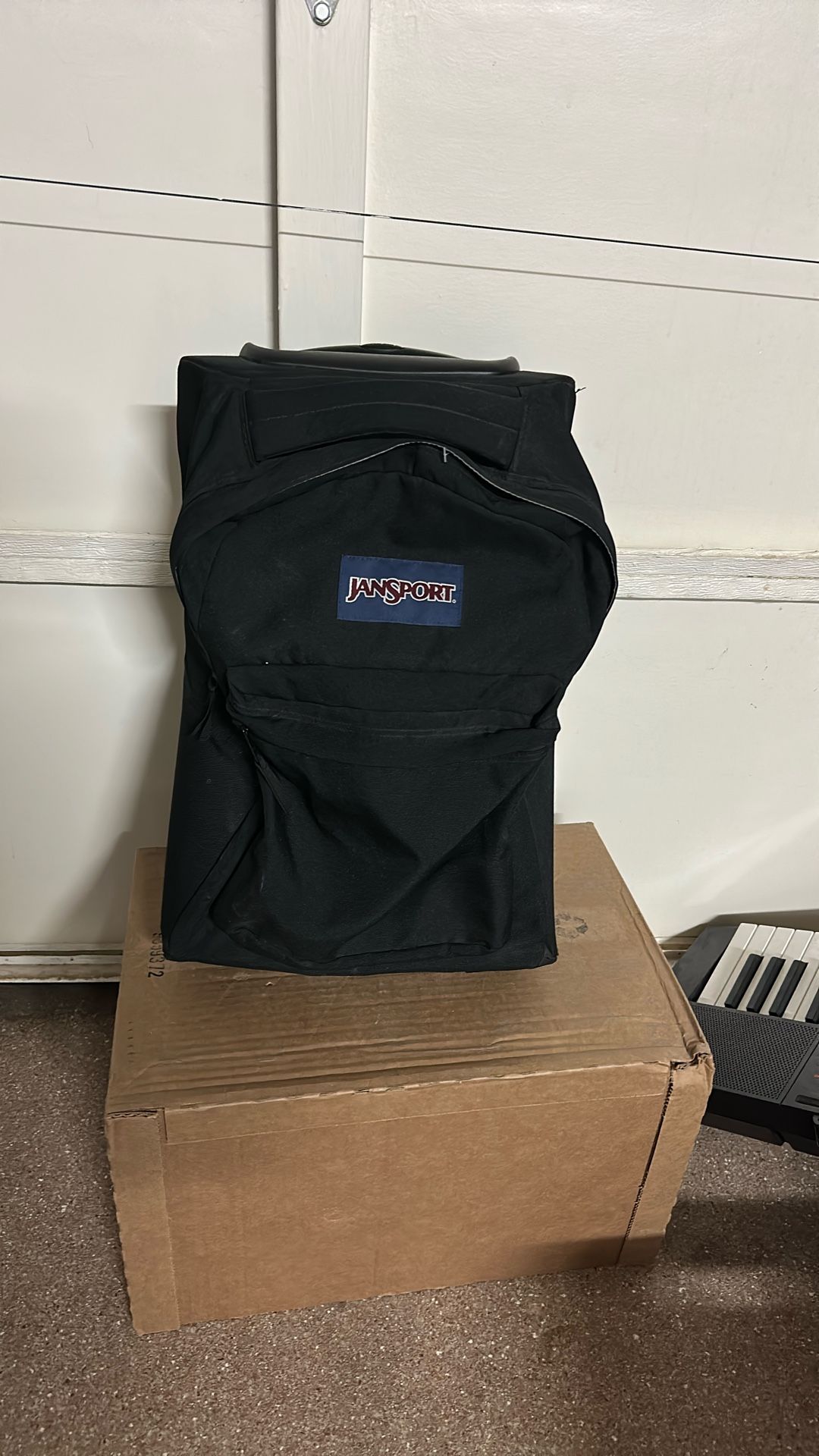 Black Jansport Roll Backpack! In GREAT Condition!