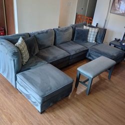 Modern Light Grey With Bluish Tint Couch