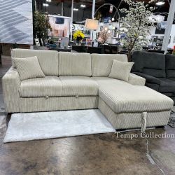 SOFA BED COUCH, SLEEPER SECTIONAL, PULLOUT BED, EASY ASSEMBLE - [NEW]