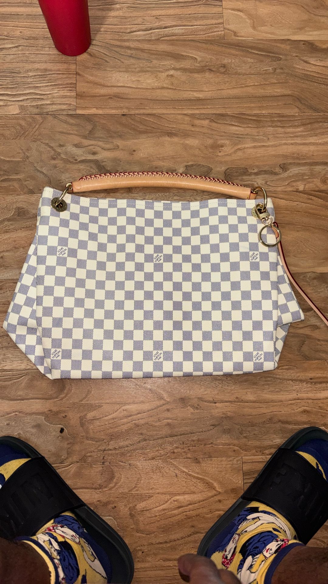 Cream Louis Vuitton Designer Bag
