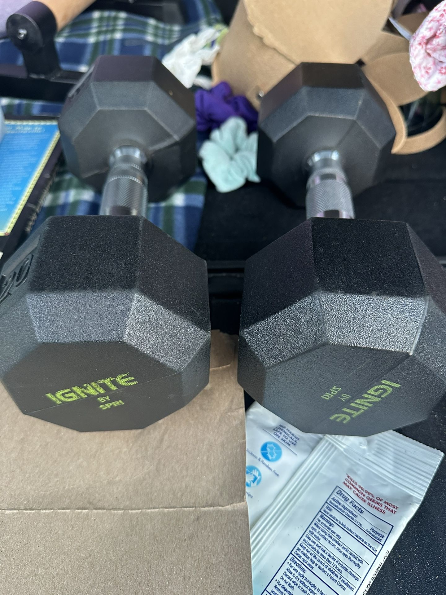Pair Of 20 Lbs Rubber Weight