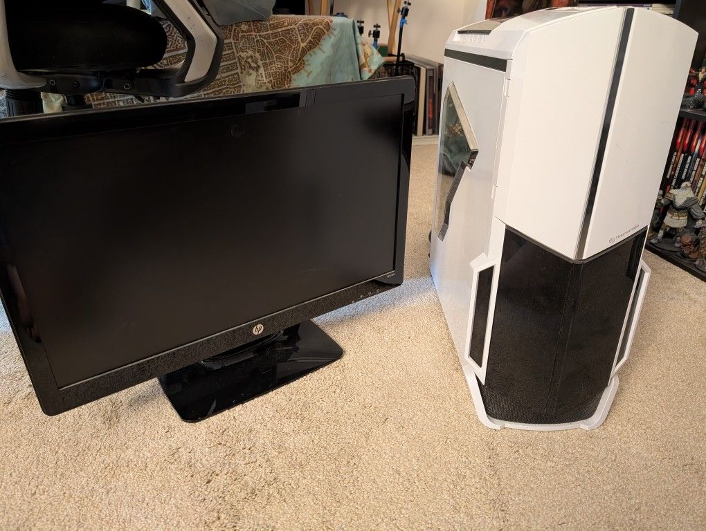 Old (2010's) Entry Gaming Computer + Monitor (No Wires)