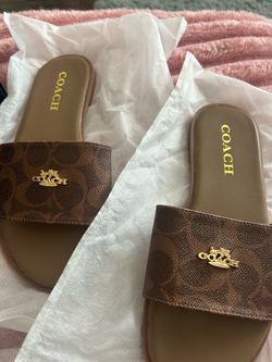 Coach Signature Slide Sandals