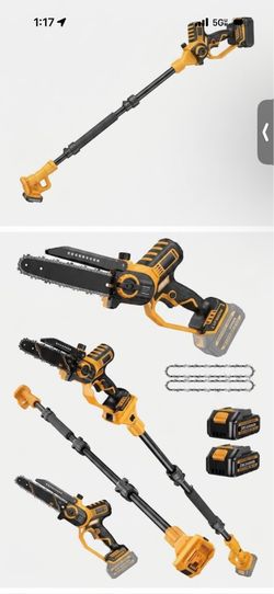 NEW 2-in-1 Cordless Pole Saw & Mini Chainsaw (8 Inch, 21V, Brushless)