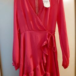 Women Hot Pink Dress  Size Medium