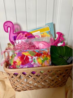 Ultimate Tropical / Luau Party Decor Bundle – Table Runners, Flamingo Neon Light, Leis & More!