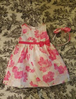 Beautiful Easter Dress and Headband 18-24 months New