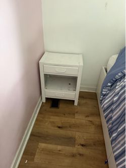 White nightstand and side table