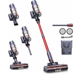 INTETURE Cordless Vacuum Cleaner 650W/55Kpa,70 Mins Cordless Vacuum, Self-Standing Upright Stick Vacuum Cleaner with Wall Mount Charging, Touch Screen