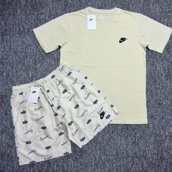 TAN NIKE SHORT SETS. $55