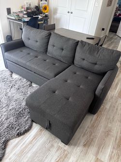 Small gray couch