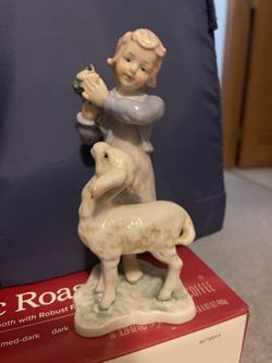 BLUE DANUBE Girl With Lamb Collectible figurine Lipper & Mann