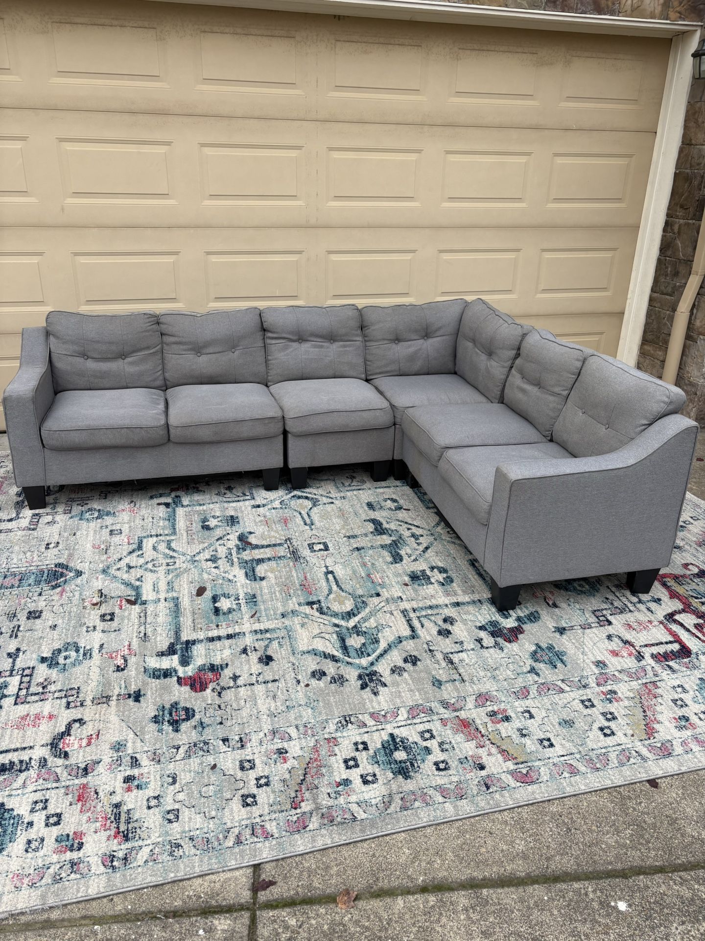 Gray sectional-great condition!