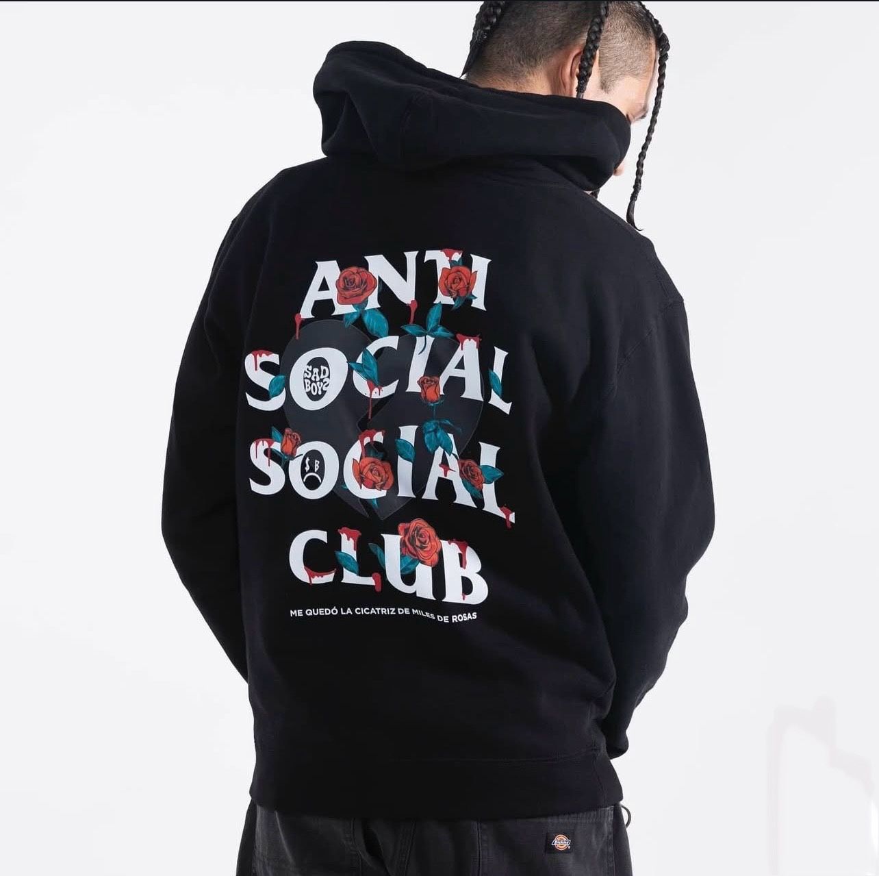 Anti Social Social Club x Sad Boyz Miles De Rosas Hoodie 100% Authentic ✅ Size L