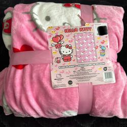 Hello Kitty Twin Valentines Blanket $40