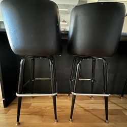A Pair Or Quad Black MCM Bar Stools