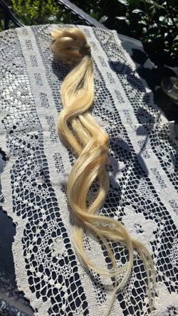 Human Hair Extension Clip On Blonde 24"