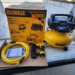 DEWALT 6 Gal. 18-Gauge Brad Nailer and Heavy-Duty Pancake Electric Air Compressor Combo Kit