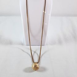 NEW GOLD PLATED BASKETBALL NECKLACE 