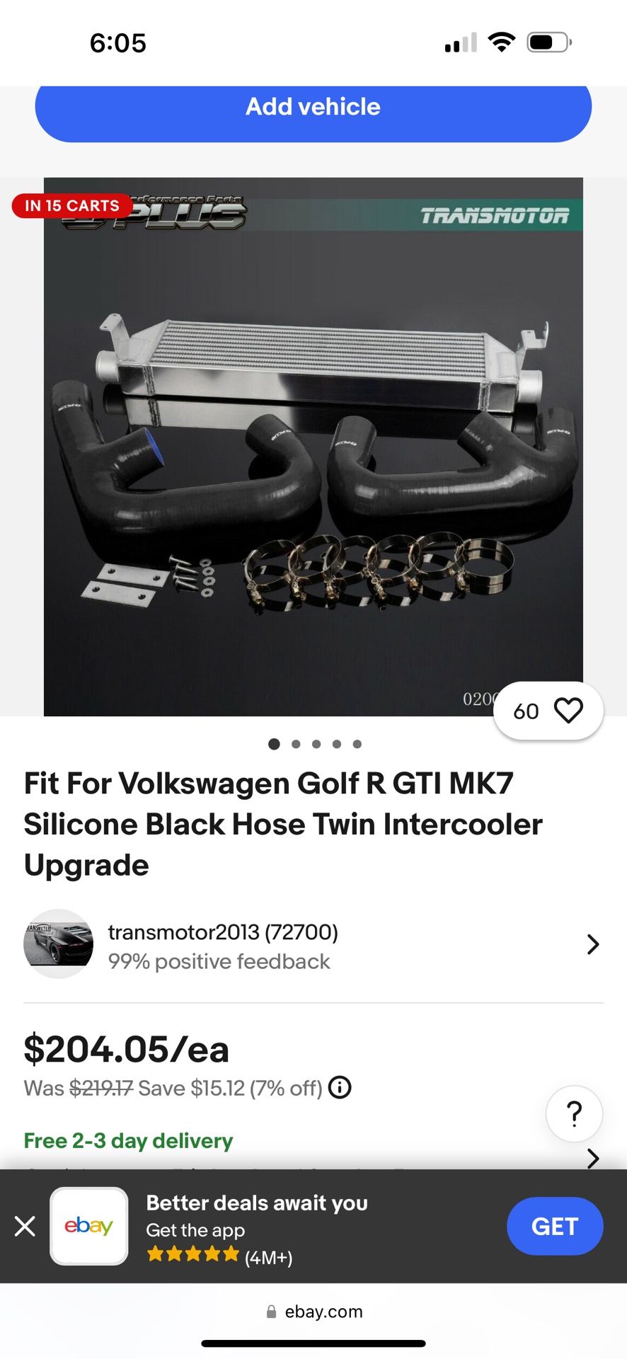 Mk7 Gti/R Dual Intercooler Setup