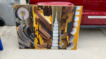 One Of A Kind Abstract Oil Painting By Ros