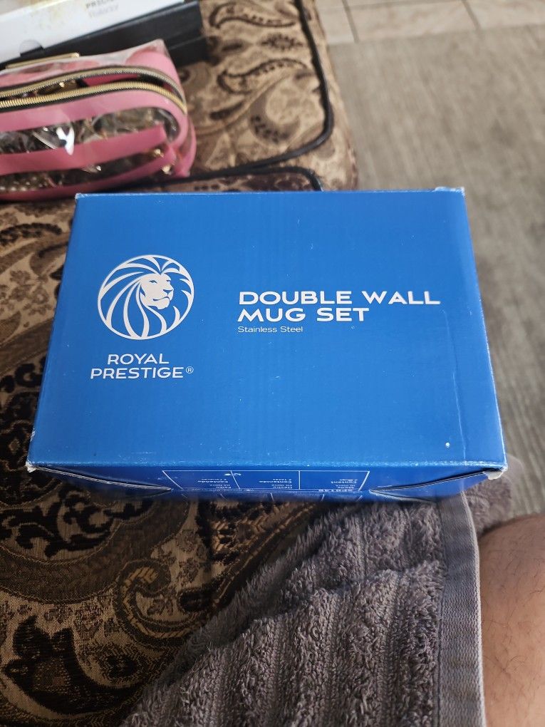 Double Wall Mug Set Stainless Steel