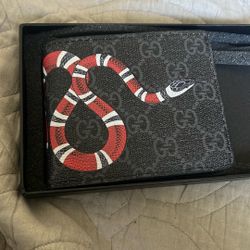 Gucci black king snake wallet