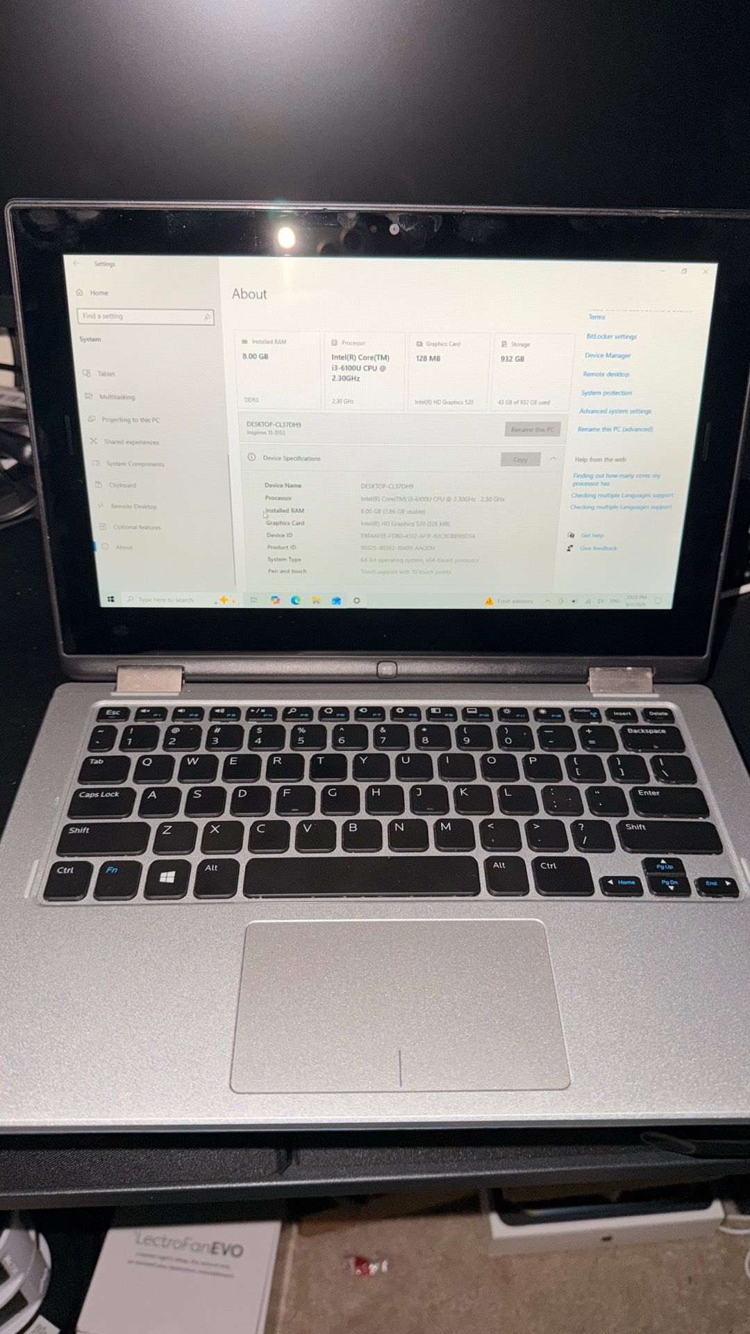 Dell Laptop Intel core i3 with gaming mouse