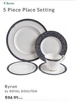 Royal Doulton Company China Set, Byron pattern, Blue