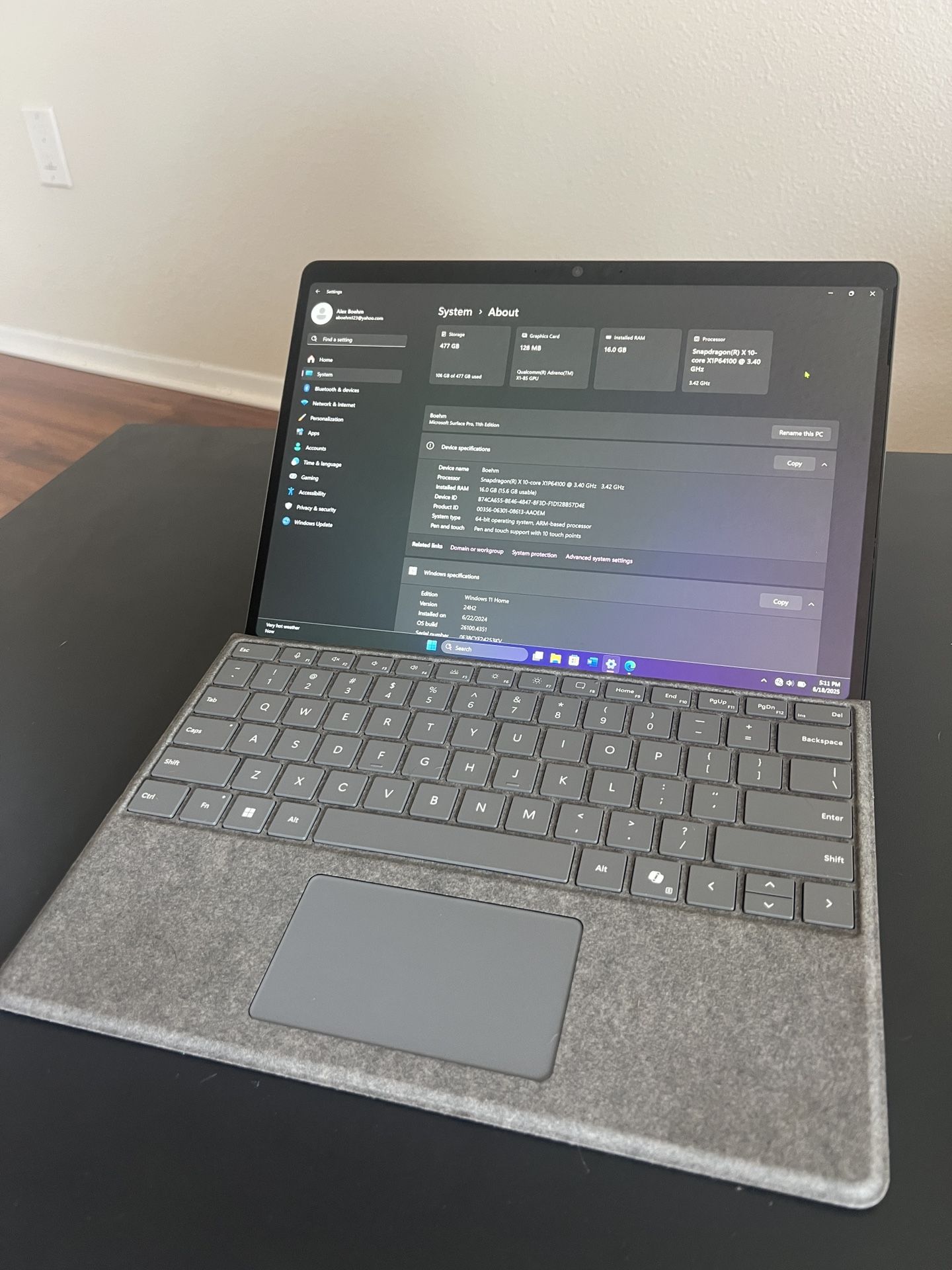 Microsoft Surface Pro 9 (2024), Windows 11 - 13" Touchscreen Display, Snapdragon X Plus (10 Core), 16GB RAM, 512GB