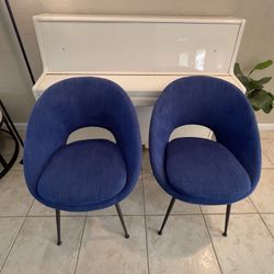 West Elm Blue Sapphire Chairs – Set of 2 