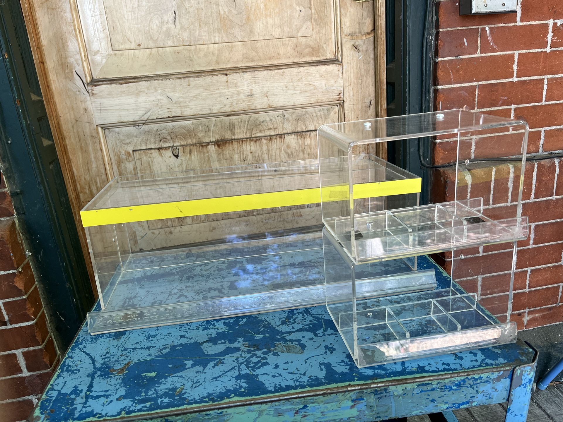 2 Small Acrylic Merchandising Shelves